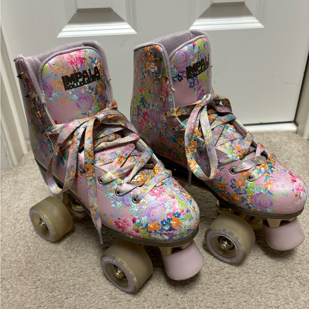 Impala Floral Roller Skates - Pink